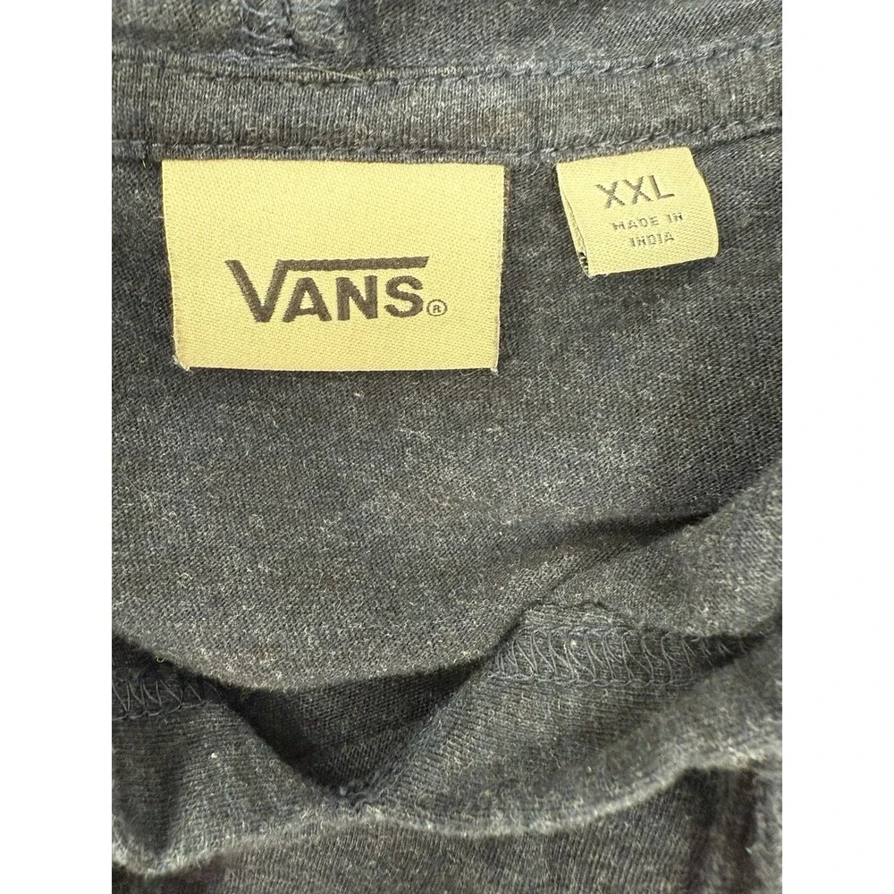 VANS Mens XXL Blue Oversized 100% Cotton Hoodie Skater Sports Sweatshirt EUC